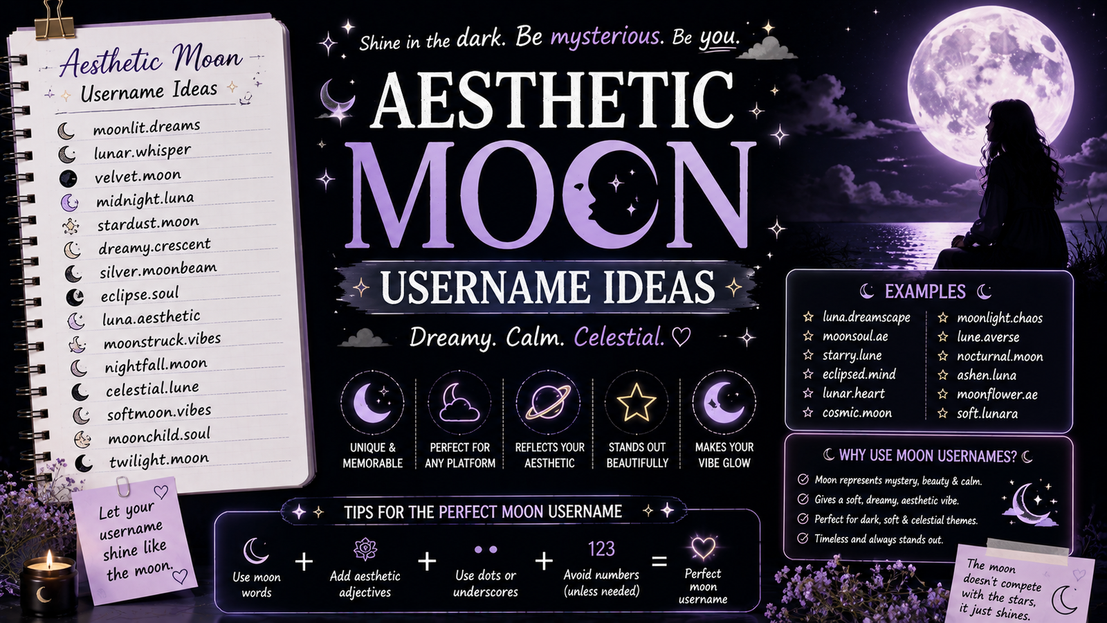 Aesthetic Moon Username Ideas
