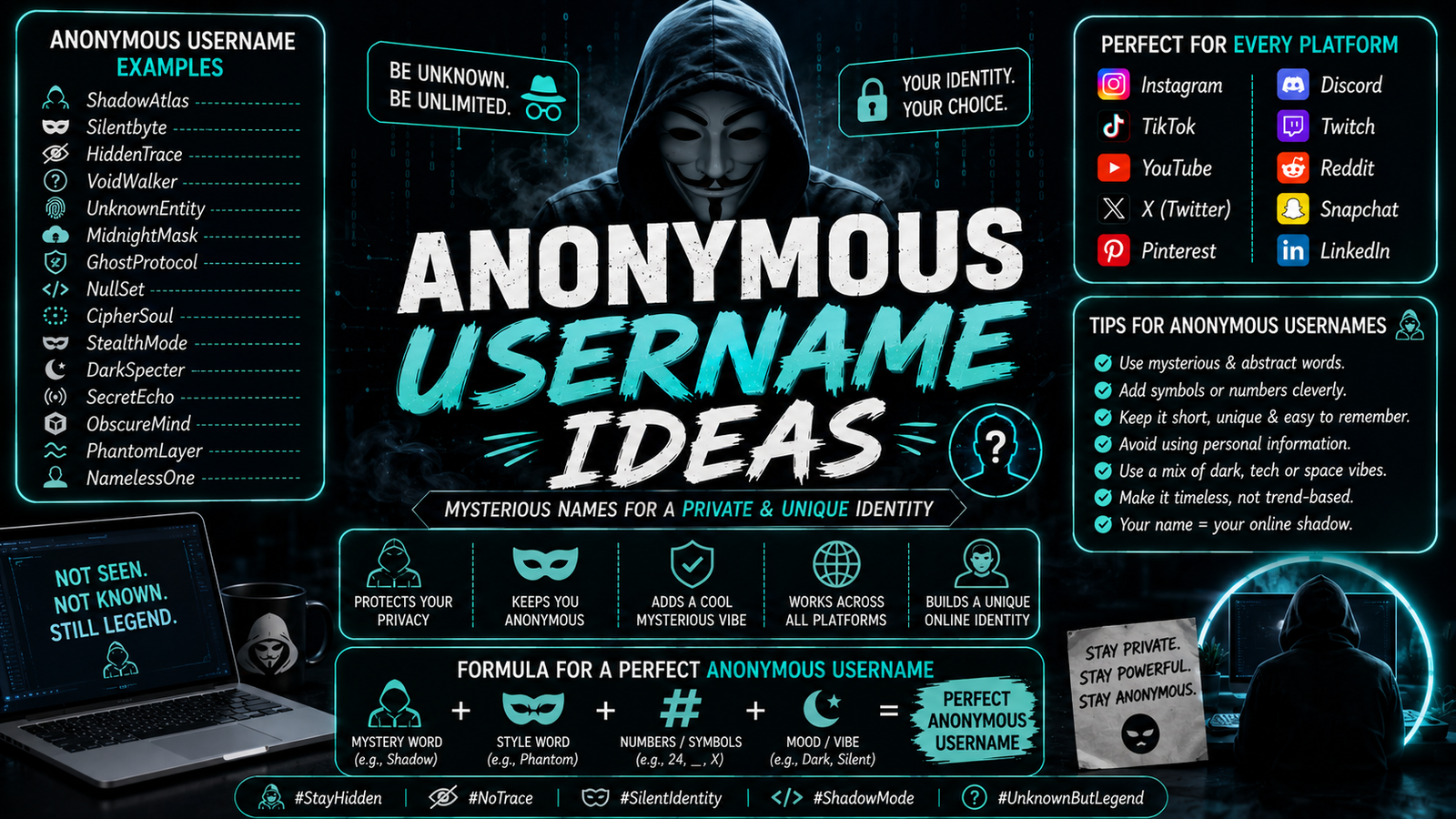 Anonymous Username Ideas