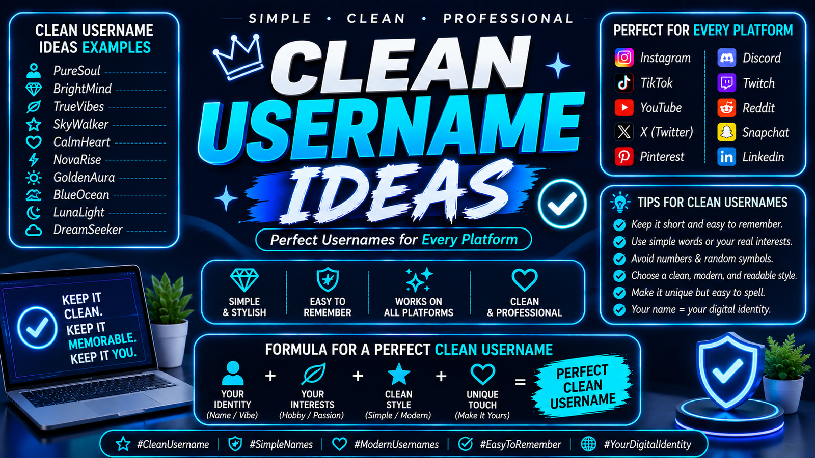 Clean Username Ideas