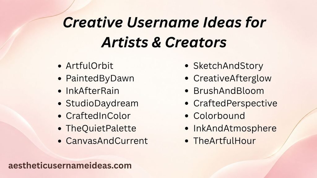 Creative Username Ideas for Artists & Creators