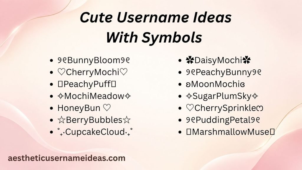 Cute Username Ideas With Symbols 
