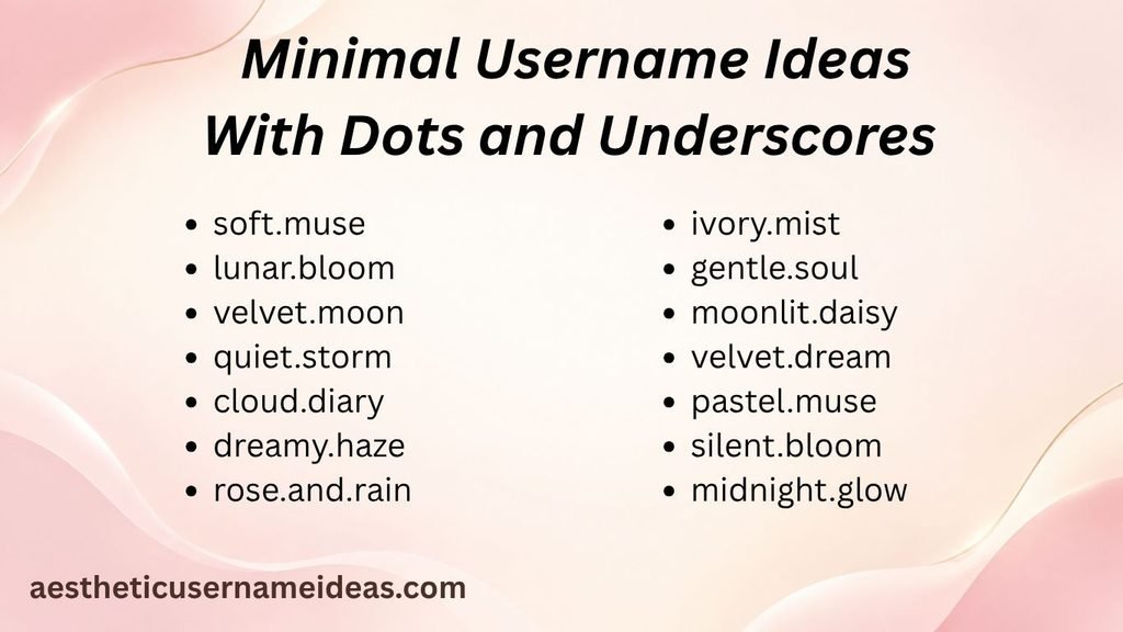 Minimal Username Ideas With Dots and Underscores
