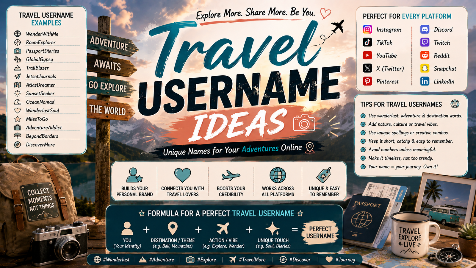 Travel Username Ideas