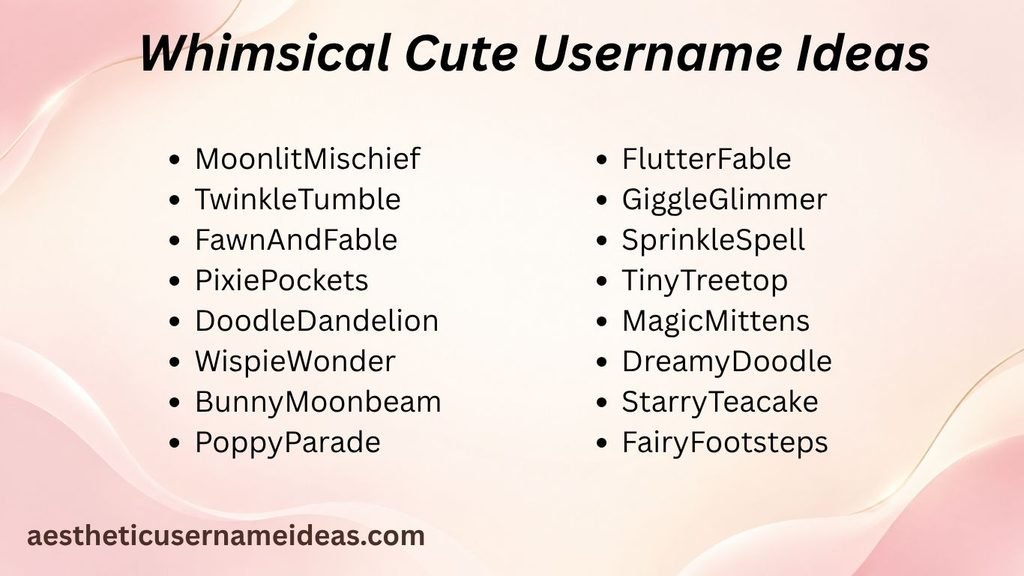 Whimsical Cute Username Ideas