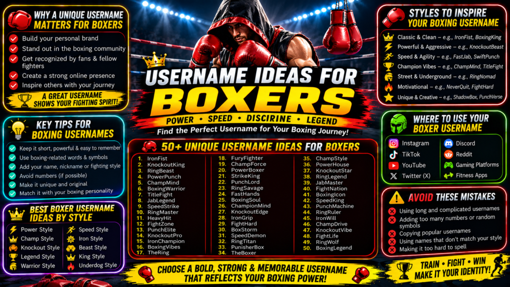 Username Ideas for Boxers