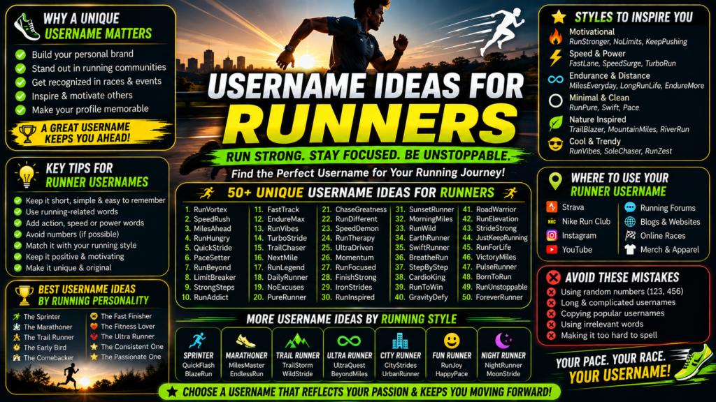 Username Ideas for Runners