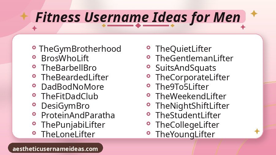 Fitness Username Ideas for Men