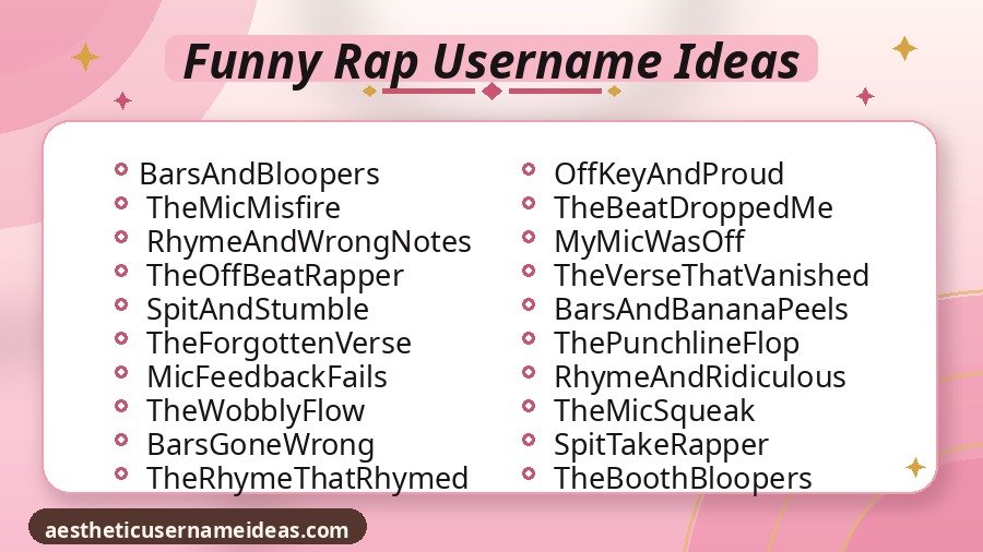 Funny Rap Username Ideas