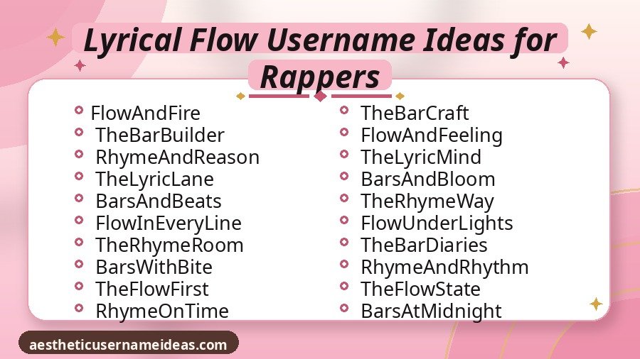 Lyrical Flow Username Ideas for Rappers
