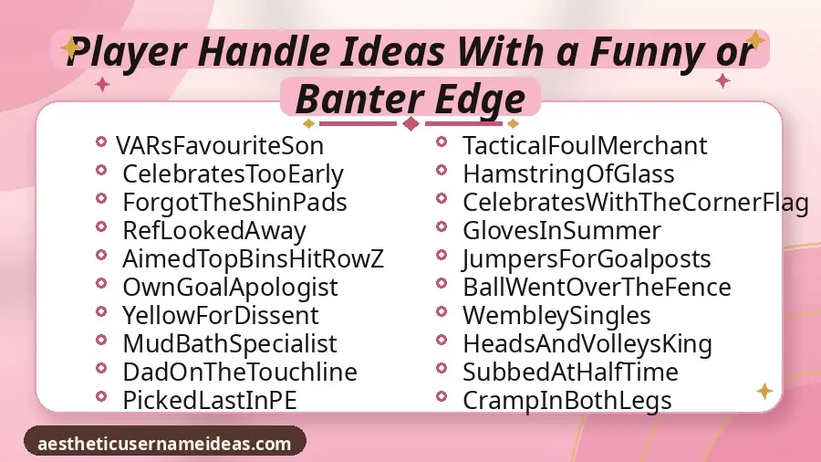Player Handle Ideas With a Funny or Banter Edge