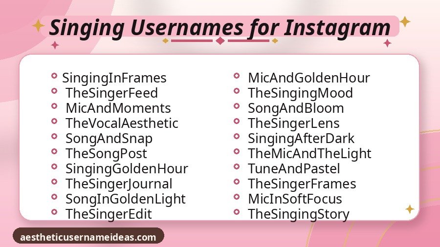 Singing Usernames for Instagram